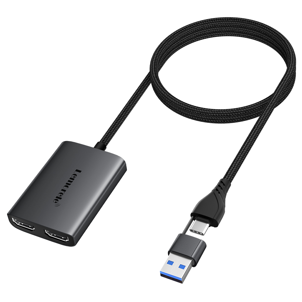 Home Office For Mac - Lemorele – adaptateur double HDMI 4K
