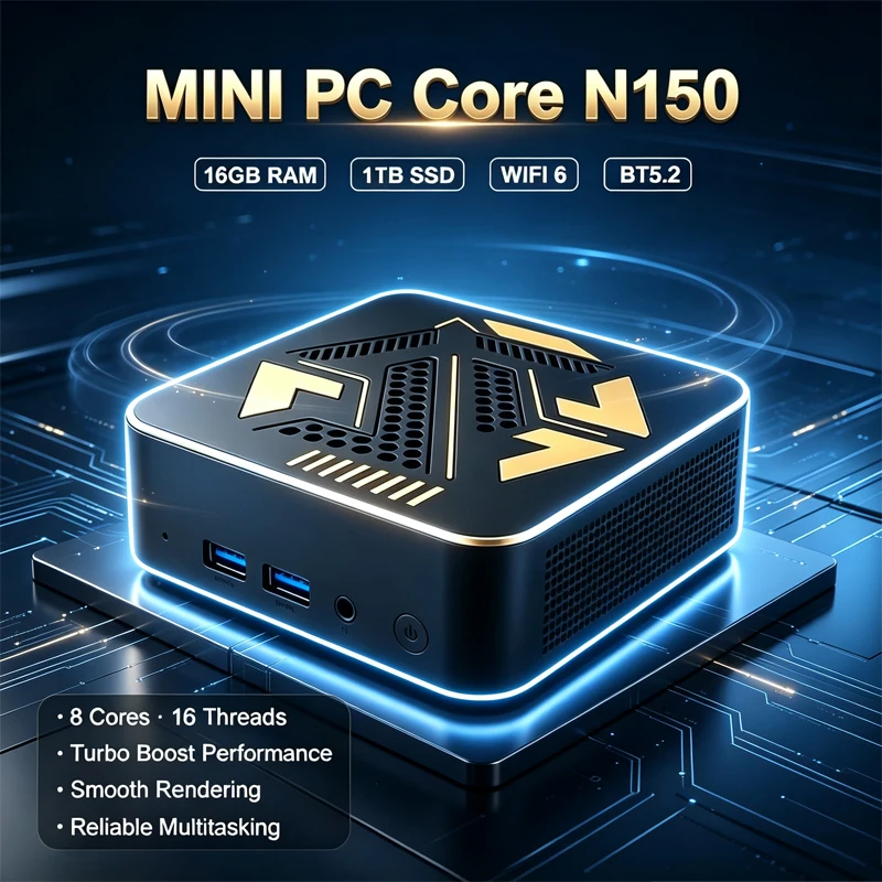Home Office Windows 11 - Mini PC Intel Core N150 haute