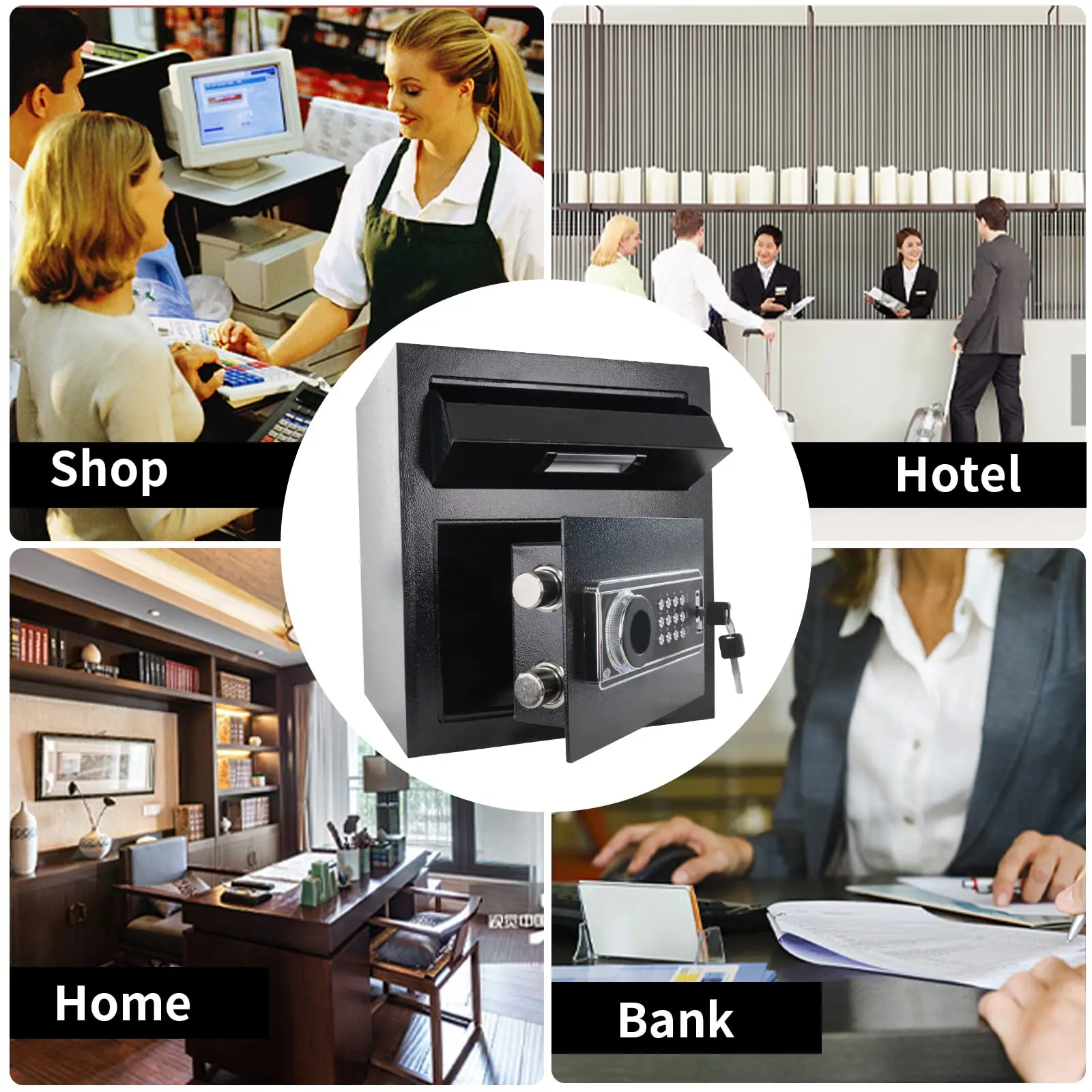 Home Office For Passport - -Coffre-fort de sécurité avec clavier numérique,