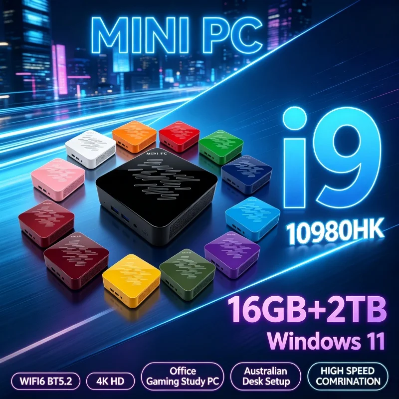 Home Office Windows 11 - Mini-ordinateur Intel Core I9-10980HK multicolore, format