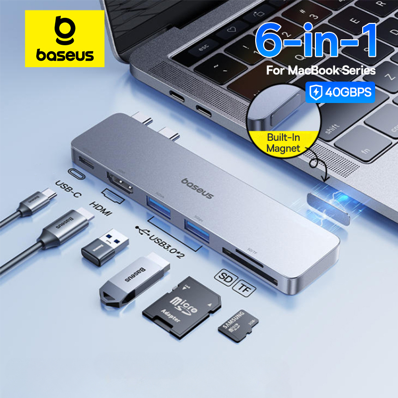 Home Office For Mac - Baseus double USB-C Hub vers HDMI