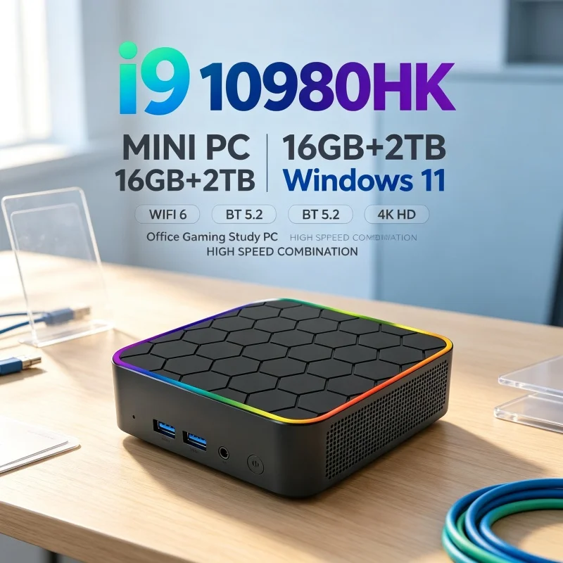Home Office Windows 11 - Mini PC de bureau puissant, processeur