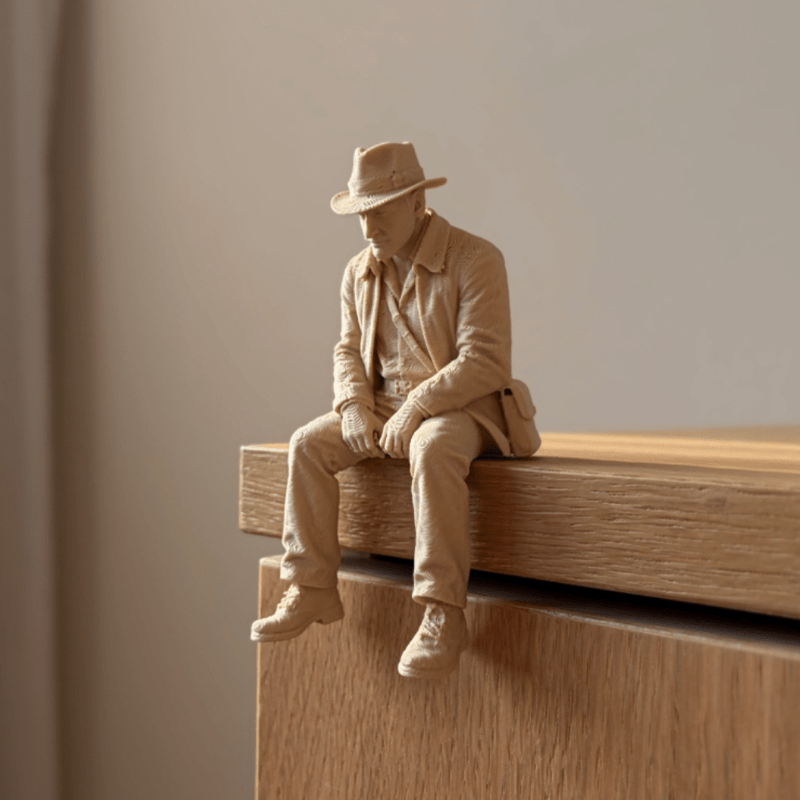 Statue d'explorateur beige mat - Home Office Bookshelves avis et prix