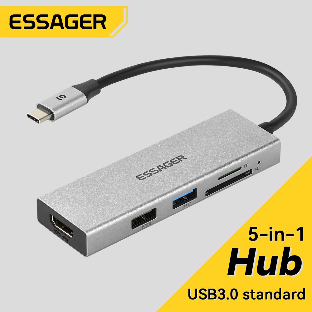 Essager 5 en 1 USB C HUB HDMI- - Home Office For Mac avis et prix