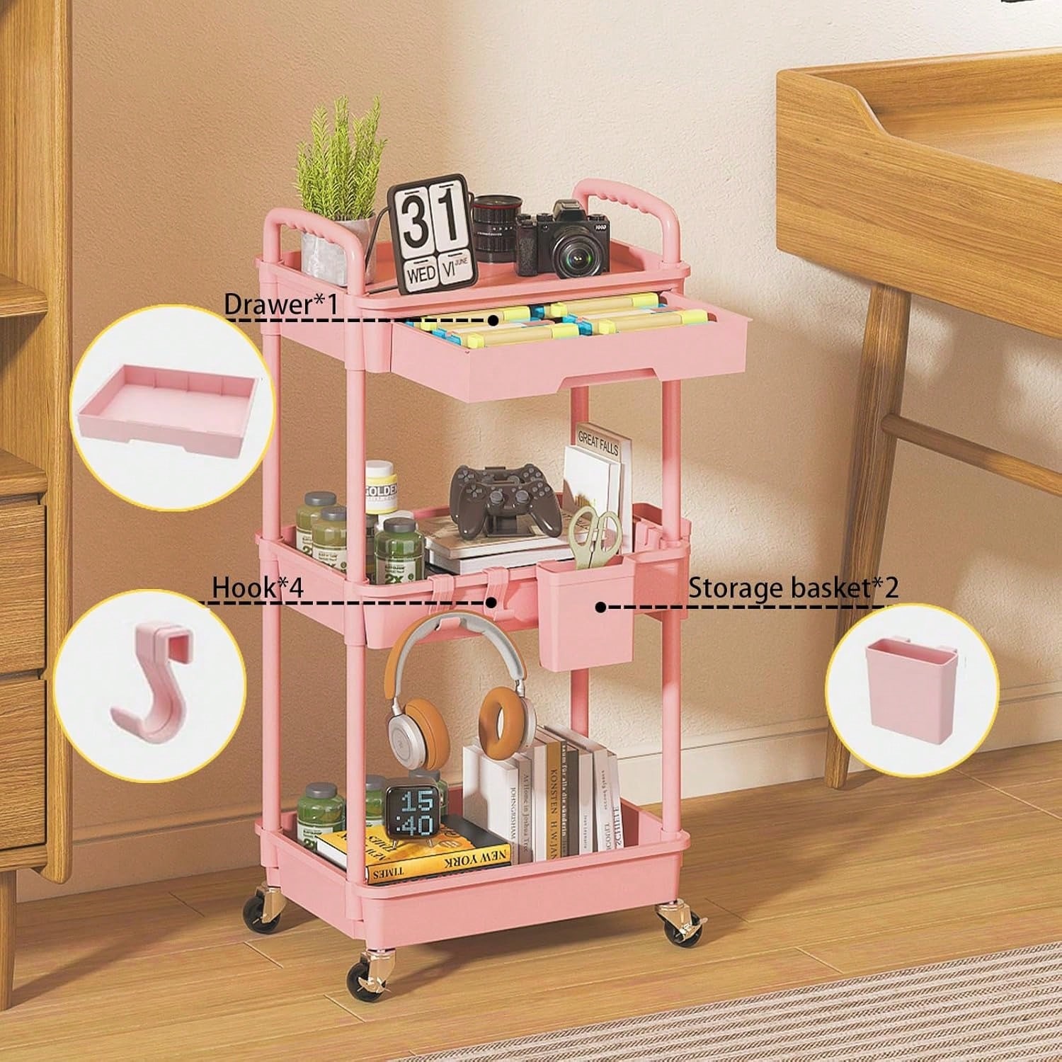 Chariot utilitaire à 3 niveaux - Office Drawer Organizer avis et prix
