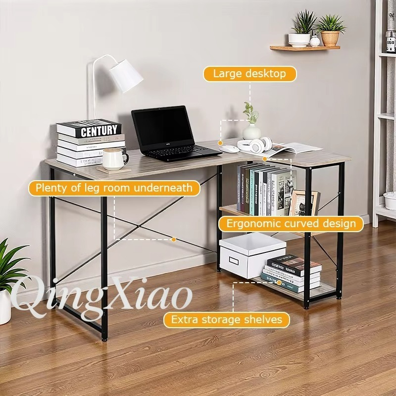 Bureau d'angle en forme de L a - Home Office Bookshelves avis et prix