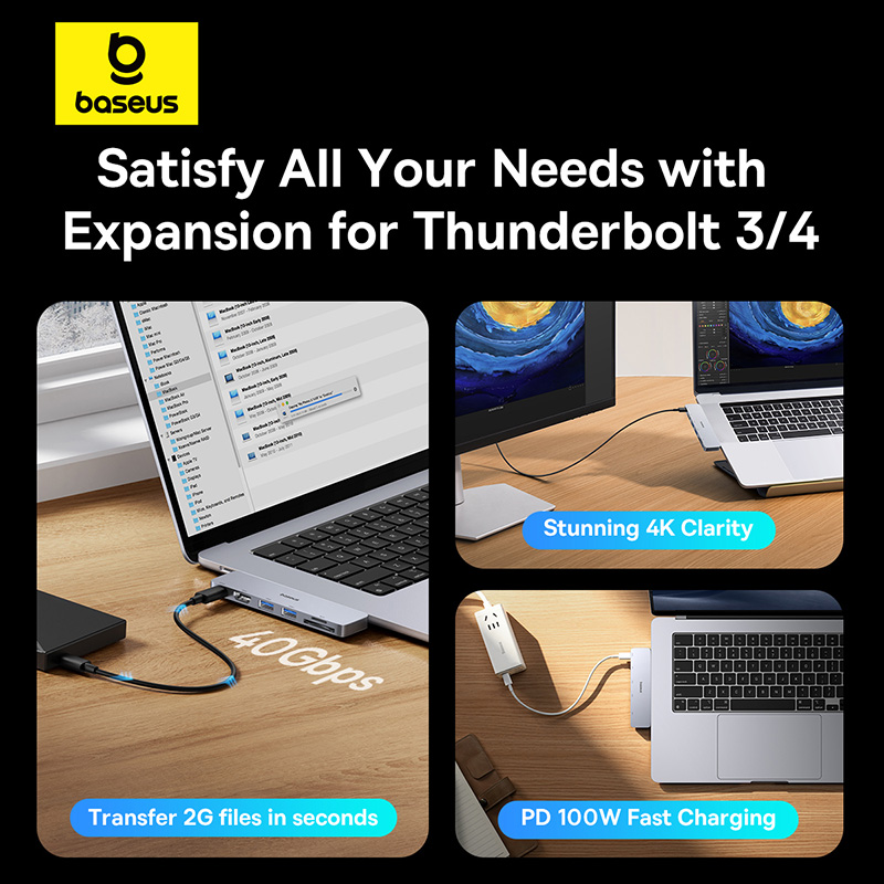 Baseus double USB-C Hub vers H - Home Office For Mac avis et prix
