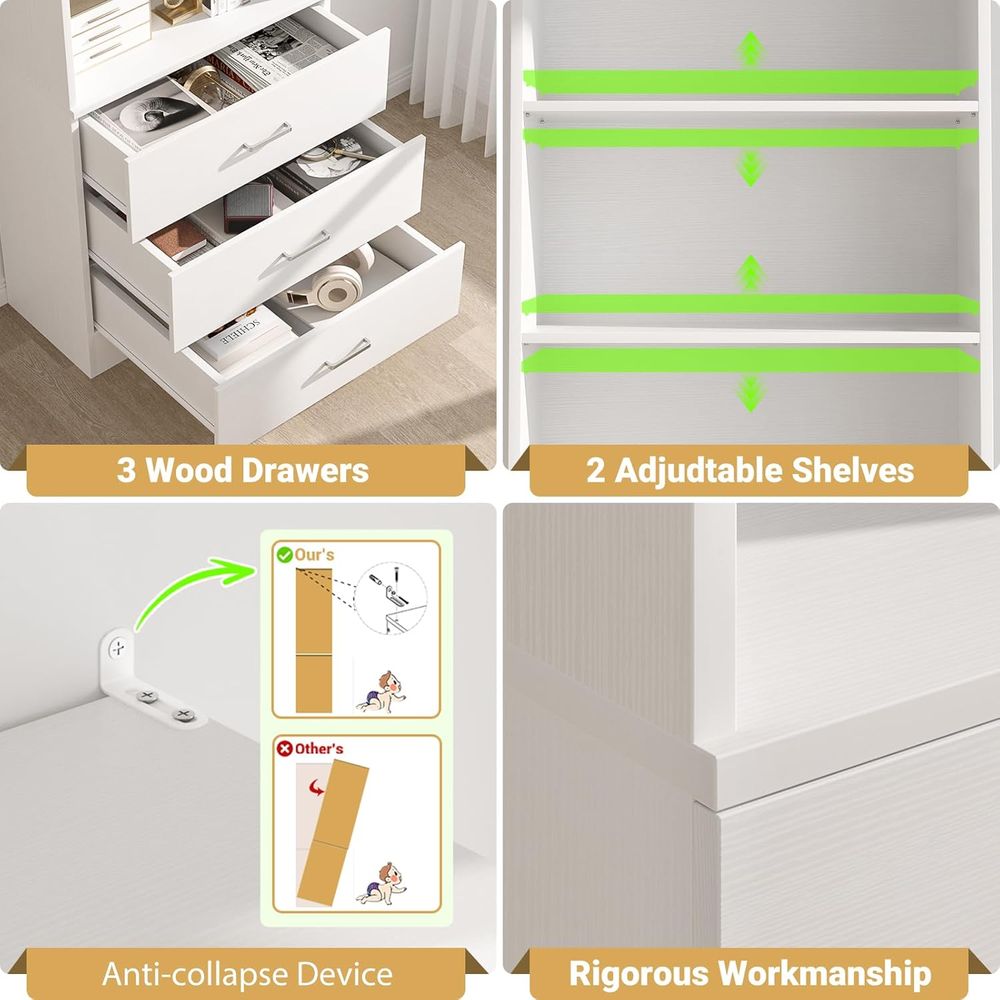 Étagère à livres en bois blanc - Home Office Bookshelves avis et prix